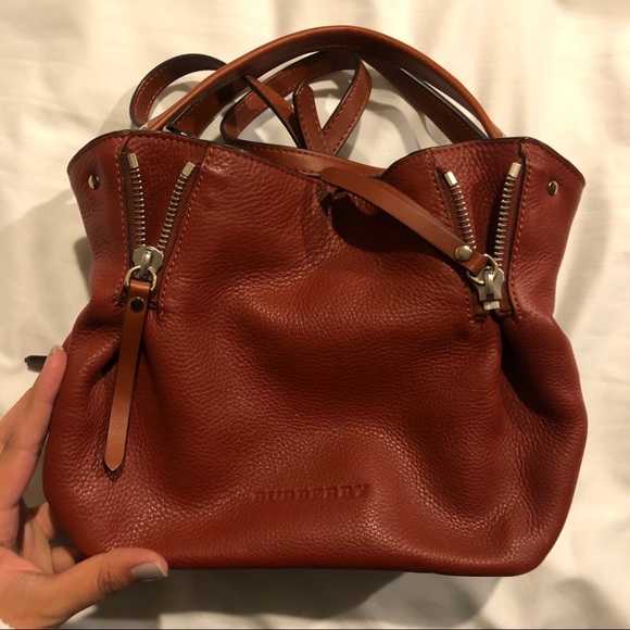 Burberry Handbags - Burberry Rustic Orange Slouchy Purse